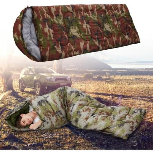 Camping Sleeping Bag Waterproof Skin-friendly Multi-functional Hiking Backpacking 4 Season Warm Cool Weather Hiking Sleeping Bag