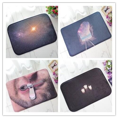 Thick Flannel Door Mat Super Absorbent Mats Bathroom Mats Entrance Doormat Kitchen Anti-slip Floor Mat