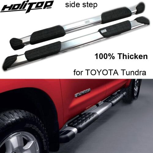 Fit for TOYOTA Tundra side bar running board side step foot board.2014-2018. aluminum alloy&stainless steel.easy installation