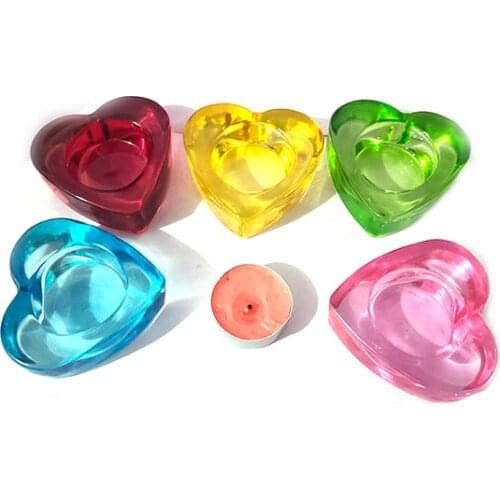 Stained Glass Heart-shaped Candle Holder Luxury Candle Holder Fashion Wedding Candle Holder Exquisite Candle Holder Candle Holde