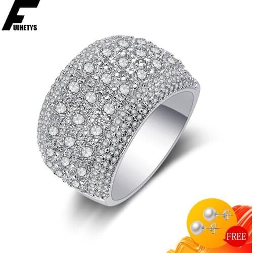 Luxury Charms Women Rings 925 Silver Jewelry for Wedding Party Accessories with Zircon Gemstones Finger Ring Gifts Wholesales