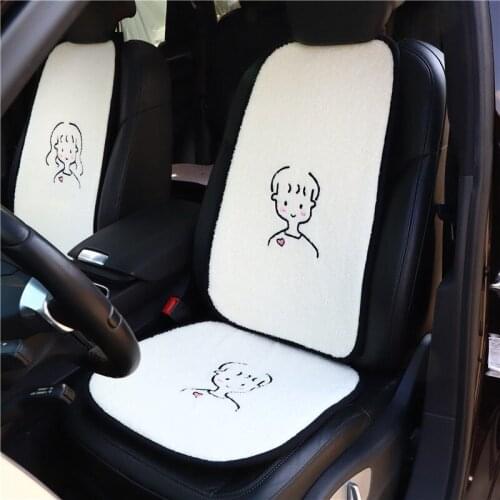 Winter Lovers Car Seat Supports Sets Auto Warm Soft Plush Seats For Women Car Goods Decor Interior Accessories
