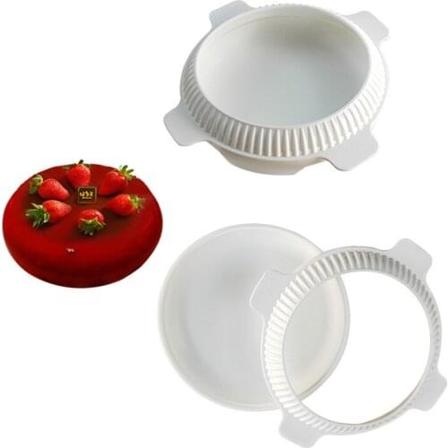 1set Round Eclipse Silicone Cake Mold For Mousses Ice Cream Chiffon Baking Pan Decorating Accessories Bakeware Tools