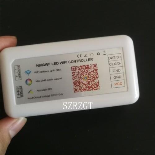 1pcs H803 WiFi;RGB LED WIFI controller Controller DC5-24V input For 2812B 281B 6803 Max 2048 Pixel Strip ArtNet Remote Control