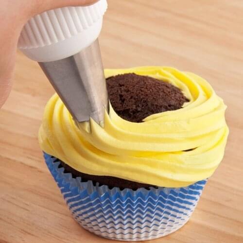 1pc Cake Decorating Nozzle 304 Stainless Steel Icing Baking Pastry Tools Pastry Flower Mout Straight 6-Tooth Cream Nozzle