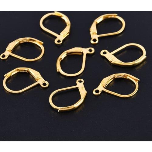 100pcsDIY Earrings Hook Beads French Style Suitable For Jewelry Making Metal Accessories Ear Line Set Components
