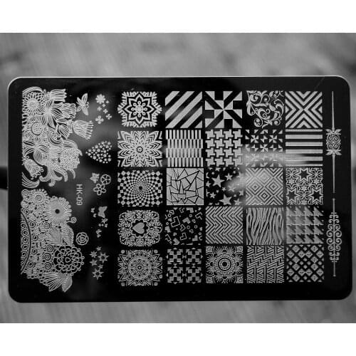 2017 NEW 14.5*9.5CM HK Large Nail Art Image Stamp Template Plates Polish Stamping Manicure Image 01-11 11designs for your choice