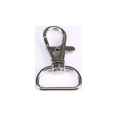 23*39mm Silver Plated Metal Trigger Snap Lobster Claws Swivel Hardware Hook Clasp Sewing for Bag Key Ring 100piece/K382