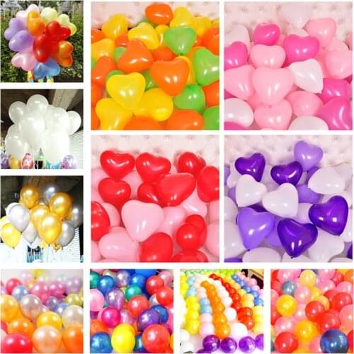5pcs 1.5g Pink Pearl Latex Balloon Hear 21 Colors Inflatable Wedding Decorations Air Balls Happy Birthday Party Supplies Balloon