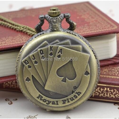 50pcs/lot DHL Free Shipping Bronze Pocket Watch High Quality Watch Necklace Gift Watch Factory Price Wholesale and Retail