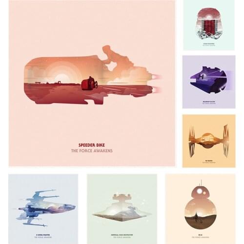 Abstract Art Wall Star Wars Movie Poster Canvas Print Painting Mural Living Room Home Decoration Painting