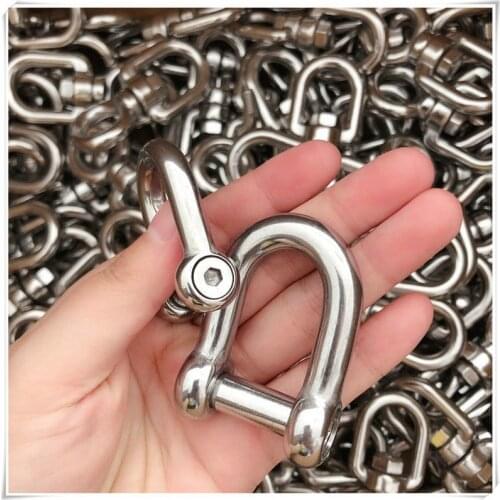 HQ CT01 Stainless Steel 304 High Tensile M5-M20 HEX Socket Countersunk Pin Dee Type Anchor Shackle