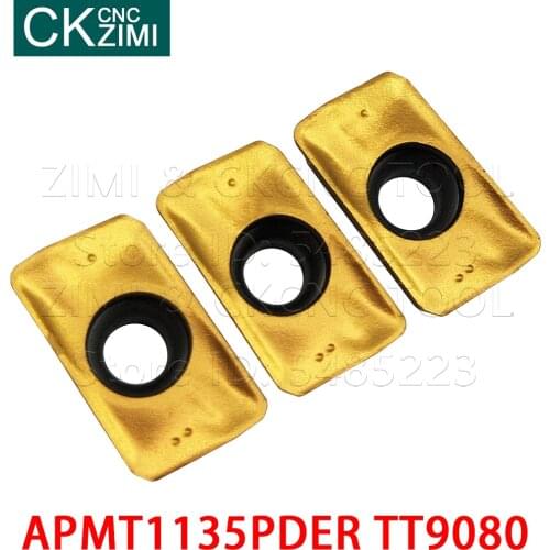 APMT1135PDER TT9080 APMT 1135 PDER TT9080 Carbide inserts milling Inserts Cutting tools CNC turning indexable Metal lathe tools