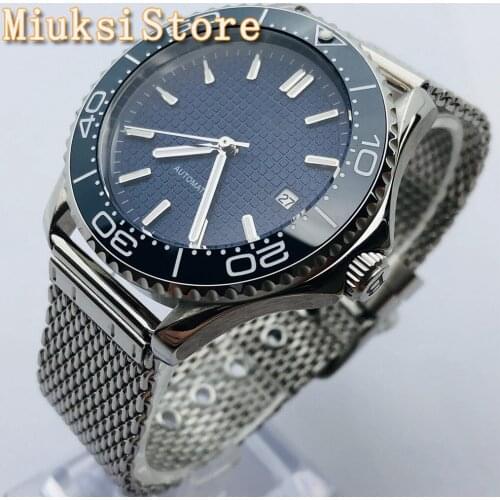 Bliger 41mm mens new top luxury mechanical watch sapphire glass ceramic bezel stainless steel waterproof automatic watch