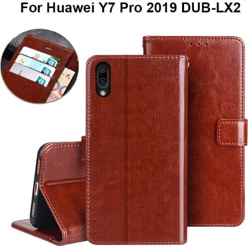 For Huawei Y7 2019 Case PU Leather Flip Case Wallet huawei Y7 Prime 2019 Case For Huawei Y7 Pro 2019 coque cover DUB-LX1 DUB-LX2