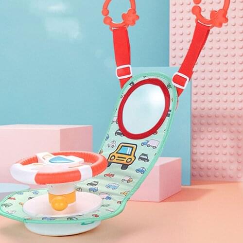 Eletric Simulation Steering Wheel Toys With Light Sound Baby Kids Developing Educational Games Car Seat Back Christmas Gifts