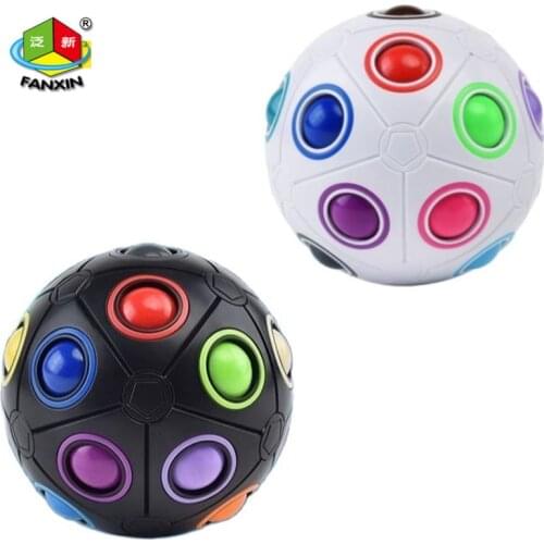 Newest Fanxin Rainbow Ball 20 gaps Puzzles Magic Cube Toy Adult Kids Plastic Creative Football Learning toys Gifts For Children