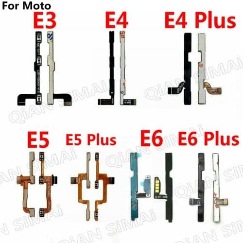 For Motorola Moto E3 E4 Plus E5 E6 Plus E6s Power On Off Button Volume Switch Control Flex Cable Ribbon Replacement Parts