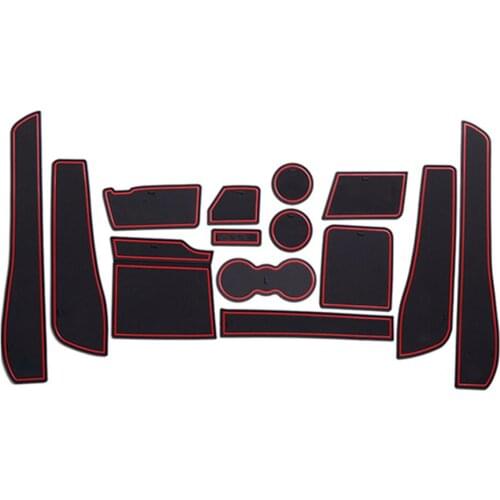 Car Door Groove Mat For VW Touran 2016 2017 2018 2019 2020 Volkswagen Touran MK2 Gate Slot Mat Rubber Anti-Slip Mat