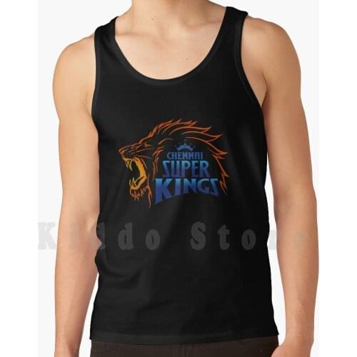 Chennai Super Kings-Ipl Tank Tops Vest Sleeveless Csk Csk Logo Dhoni Mahi Chennai Super Kings Ipl Indian Uae