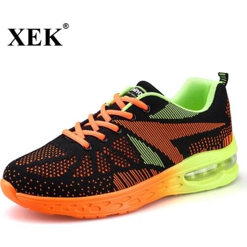 XEK mens sports running shoes mens sneakers breathable mesh outdoor athletic shoe GSS18