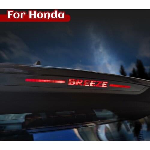 For honda breeze Brake light sticker Car Styling 3D Carbon Fiber Stickers Auto Mounted Stop Brake Light Decals Accessories