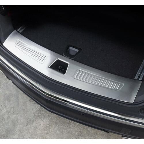 Outer + Inner Rear Bumper Protector Sill Trim 2pcs For Cadillac XT5 2016 - 2019