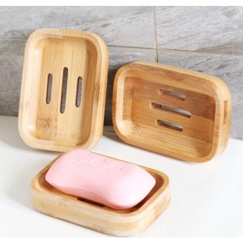 Natural Eco Friendly Portable Soap Dishes Tray Holder Storage Soap Rack Plate Bathroom Soap Dish Storage Box