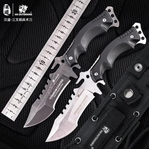 HX OUTDOORS knife k10 handle 440 blade outdoor tactical straight survival knife,self-contained body knife outdoor knife