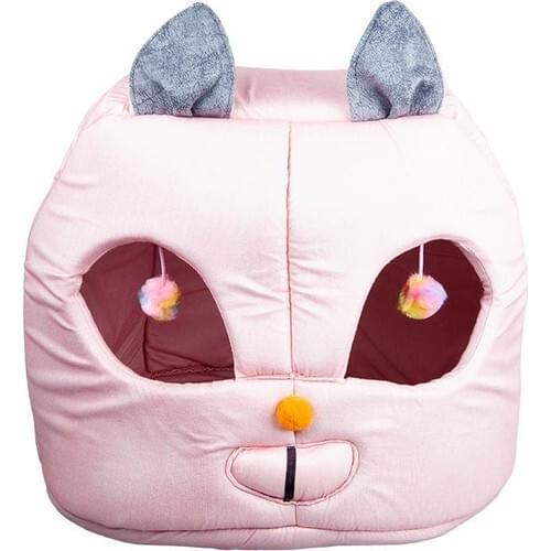 Origin Cat Head Bed Pink 50x50x50 cm