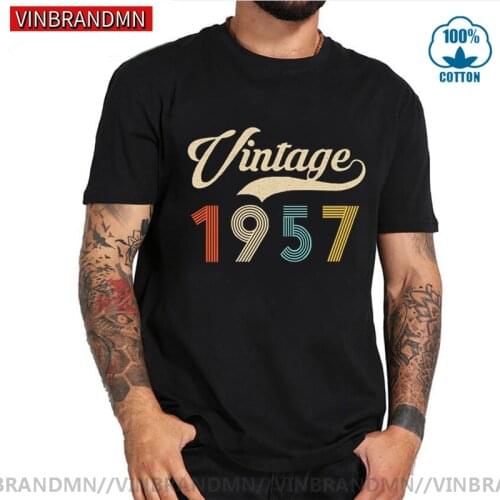 Custom Thanksgiving Day Best Present Tee Shirts 1957 Vintage Classic 64 Years Old Birthday Tshirt mens Fathes Day Gift T-Shirt