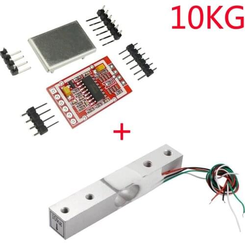 10KG Digital Load Cell Weight Sensor Portable Electronic Kitchen Scale + HX711 AD Weighing Sensor Module Metal Shied for Arduino
