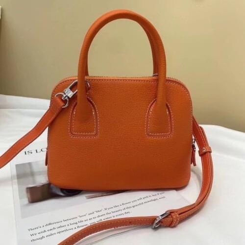 Luxury Genuine Leather Handbag Shell Women Tote Bag Female Shoulder Bags Free Shipping
