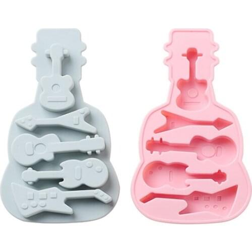 Guitar modeling chocolate silicone mold household soft candy cake mold DIY cake decoration tools baking accessories 17*10cm