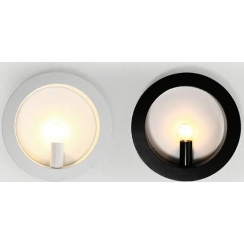 Modern Simple Circular Wall Lamp Led Living Room Bedroom Iron Wall Lamp Corridor Indoor Bedside Lamp Wall Sconce Light Fixture