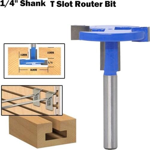 1/4'' Shank T-Type Router Bits Straight T Slot it Straight End Milll Tungsten Router Woodworking Cutter Tool