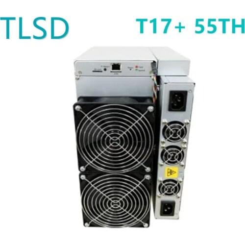 TLSD Used Bitmain Antminer T17+ 55TH for BTC Asic Mining