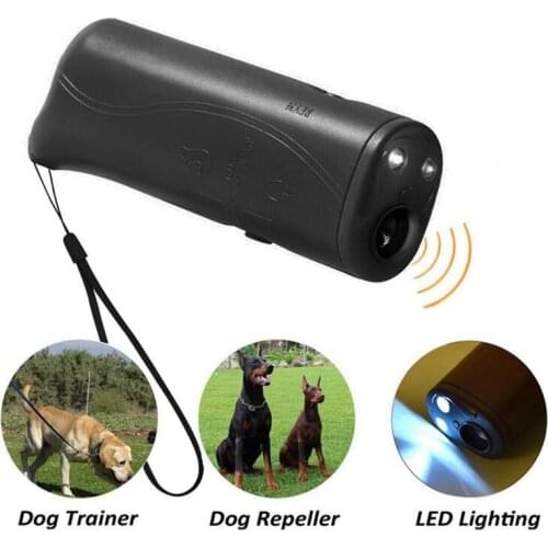 Pet Dog Repeller Anti Barking Stop Bark Training Device Trainer LED Ultrasonic 3 in 1 Anti Barking Ultrasonic Without Battery