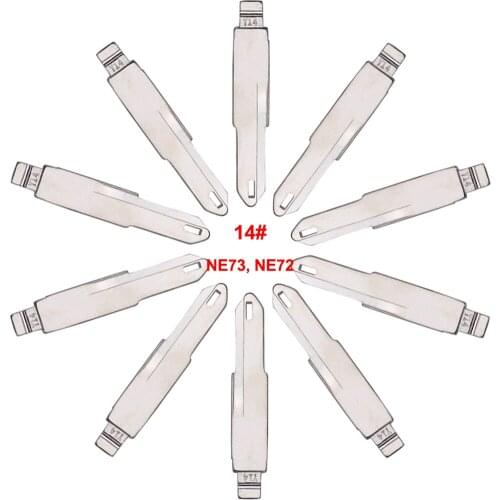 Keyecu 10 Pieces Y14 14#, NE73 NE72 KEYDIY Universal Remotes Flip Key Blade for Renault, for Peugeot, for Citroen