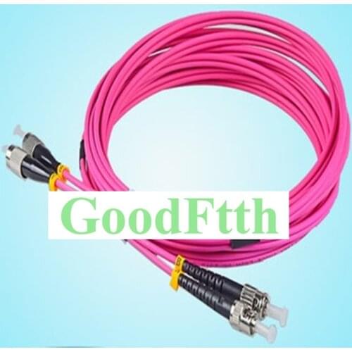 Fiber Optic Patch Cord Jumper ST-FC FC-ST Multimode OM4 Duplex GoodFtth 20-100m