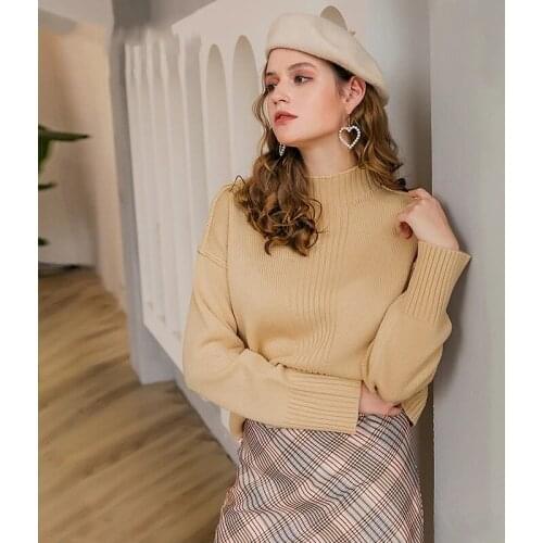 Knitted Jumper Sweater Women Autumn Winter Long Sleeve Top Turtleneck Female Sweater Ladies Bestmatch Pullover Jumpers