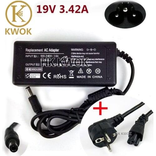 19V 3.42A 5.5mm*2.5mm AC Power Laptop Adapter Charger For acer 1200 1410 For toshiba M40 M45 For lenovo/asus Free EU Power Cord