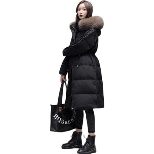 Fur Collar Parkas Winter Coat Women Warm Puffer Jacket Hooded Jackets for Women 2021 Female Midi Clothes Casaco Feminino HLY153