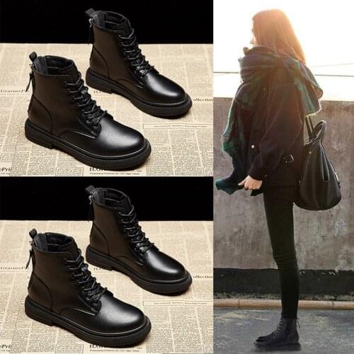 Boots Women British Style 2020 New Autumn Retro Wild Thick-soled Increased Chelsea Motorcycle Boots Women Shoes