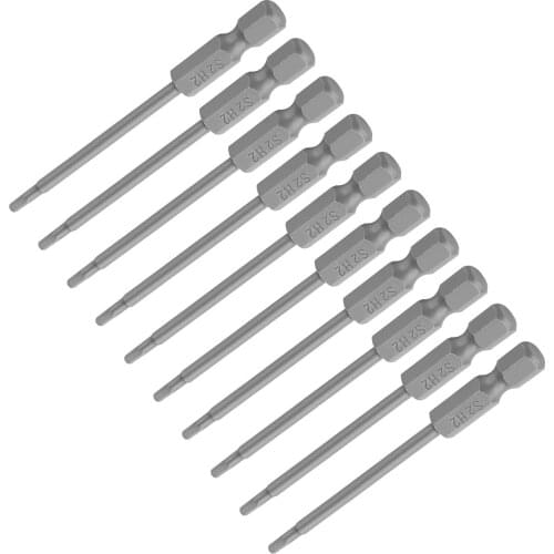 Utoolmart 10Pcs 75mm Length 1/4" Shank Hex Tip Magnetic Screwdriver Bits S2 Hexagon Screwdriver Set High Quality Hand Tools