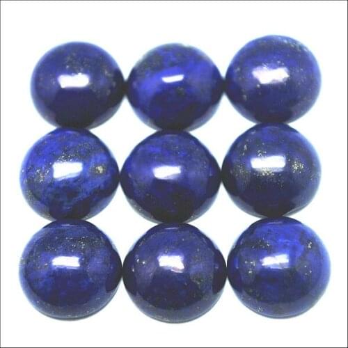10pcs nature lapis lazuli stone cabochons 12mm round shape no hole top fashion beads findings and jewelry accessories rose quart