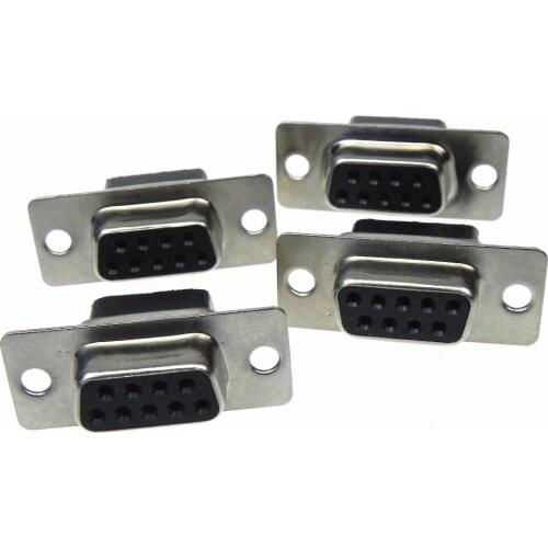 10pcs/lot High Quality DB9 Serial VGA 9 Pin Female Terminal cable crimping Type Plug D-SUB female Plug Socket DB9 Connector