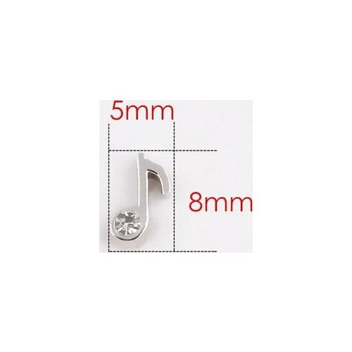 20PCS/lot Alloy Music Note DIY Charms Accessories Fit For Glass Living Memory Floating Locket