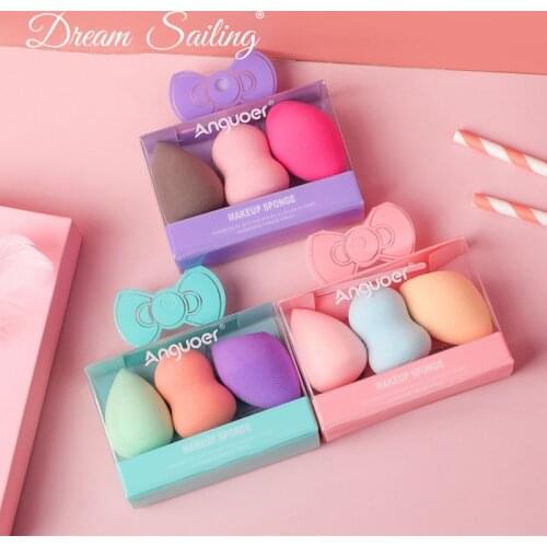 Make Up Tools 3pcs Sponge Professional Cosmetic Puff Cute Foundation Concealer Powder Beauty Sponge Puff Cosmetic Accessories