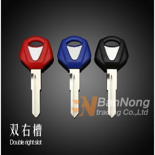 3PCS Motorcycle Double slot Uncut Blade Blank Key For Yamaha YZF R1 R6 XJR1200 XJR1300 FJR1300 SR400 XVS400 Racing Street bike